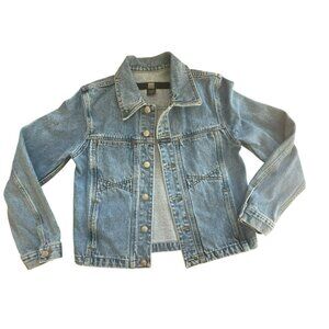 Marithe Francois Girbaud Vintage Denim Jacket Small Womens Blue Jean Trucker